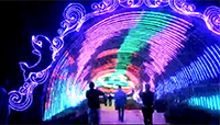 LED燈光節(jié)彩燈：夢幻時(shí)光通道彩燈，時(shí)空隧道彩燈